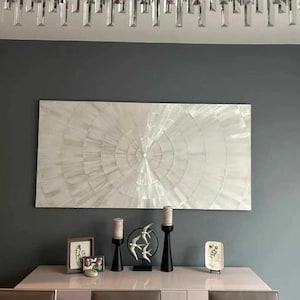 Energy-enhancing Selenite Wall Decor, Selenite Statement Wall Piece, Crystal Wall Panel for Workspace, Selenite Accent Wall for Interiors