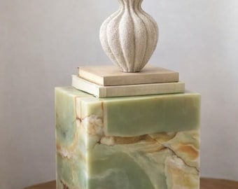 グリーンオニキス製サイドテーブル台座（天然石製） - Etsy 日本