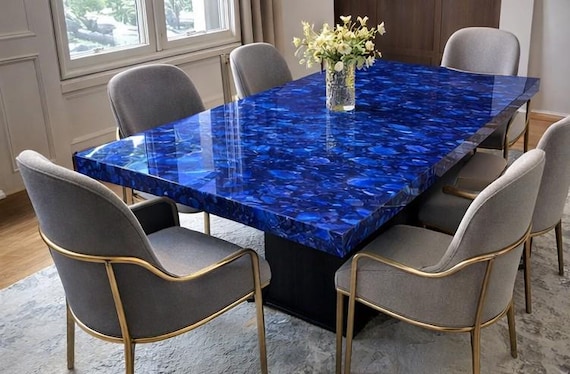 Lapis Lazuli Tabletop Luxury Blue Stone Statement Piece - Etsy