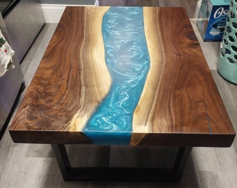Live Edge Epoxy River Tabletop Wood Resin Slab