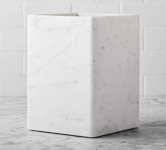 Marble on sale trash can