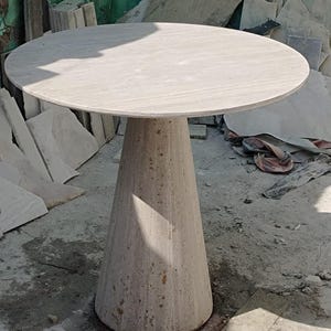 Travertine Stone Coffee Table, Timeless Travertine Decor, Rustic Travertine Decor, Modern Travertine Home Furniture, Natural Stone Table