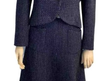 Chanel 02C 2002 Cruiseblauw rokpak FR 42 US 8