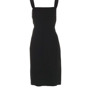 Vintage Chanel 96P 1996 Spring Black wool cocktail Dress FR 44