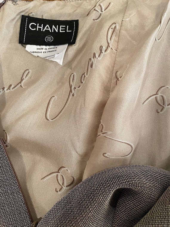 Chanel Vintage 99P 1999 Spring Brown Skirt and Matching Top US 