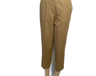 Vintage Chanel Cropped High Waist Khaki Pants US 4/6