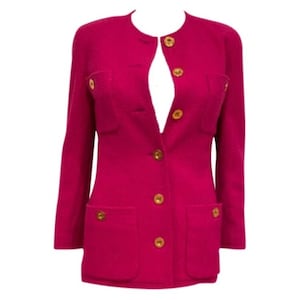 Coco Chanel Inspired Boucle Tweed Box Jacket Blazer - Lilac