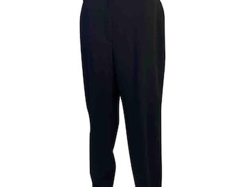 Chanel 99C 1999 Cruise Vintage Black Wool Trousers Slacks Pants FR 44 US 10