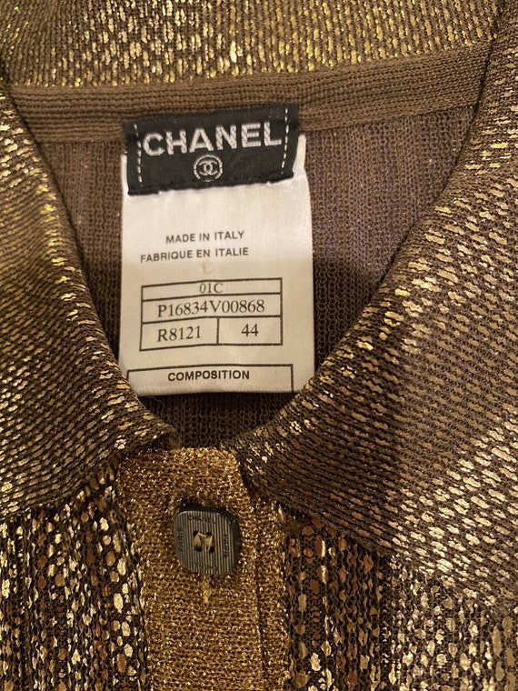 Vintage Chanel 2001 01C Cruise Resort Sleeveless Gold 