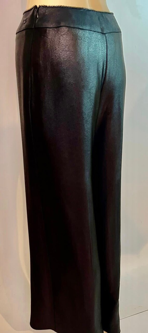 Chanel 00A 2000 Fall Black Shiny Dress Wide Leg P… - image 6