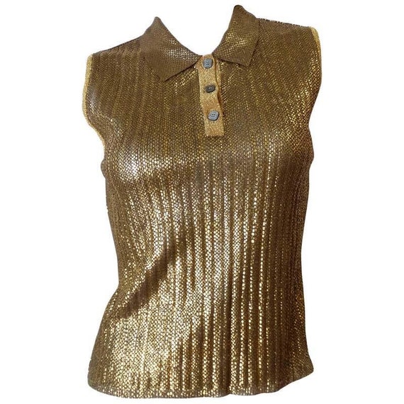 Vintage Chanel 2001, 01C Cruise Resort Sleeveless Gold