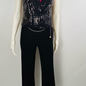 Black Sequin Vest 