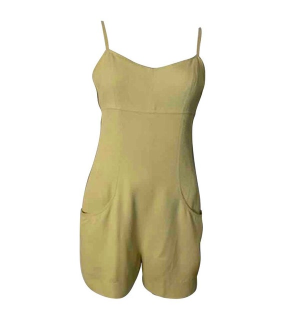 Vintage Chanel Boutique 97P Lime Green Jumpsuit Sh