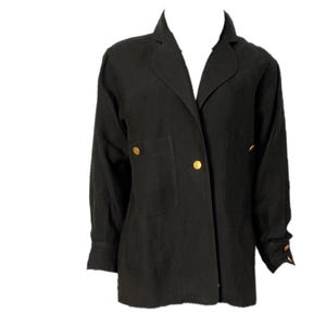 Chanel vintage 80’s/90’s black linen jacket US 4/6/8/10