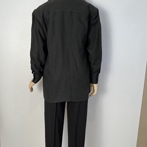 Chanel vintage 80s/90s black linen jacket US 4/6/8/10 image 6