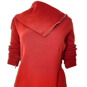 Chanel Identification 00A 2000 Fall Autumn Rust turtleneck Cashmere Sweater Top FR 40 US 4
