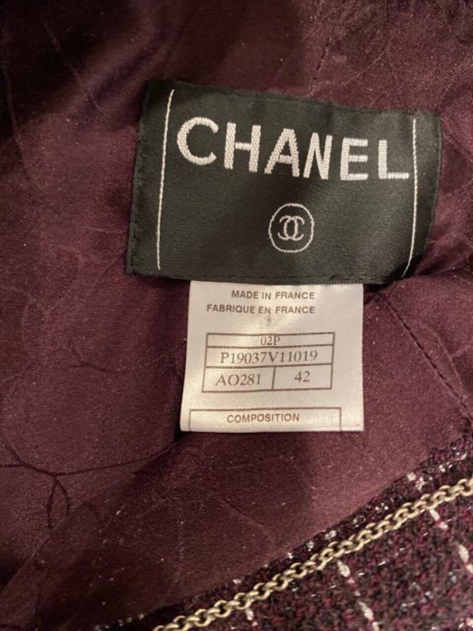 CHANEL 98A Vintage Brown Multicolor Wool Tweed Jacket Top CC Logo Buttons  38 US6
