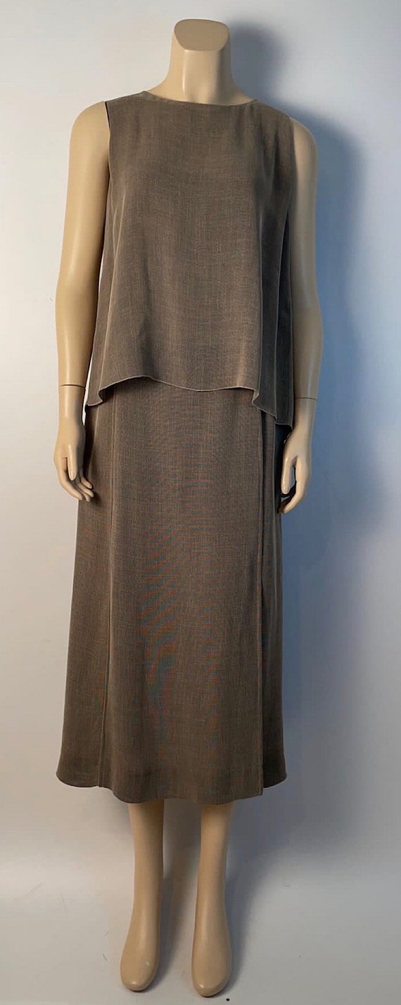 Chanel Vintage 99P 1999 Spring brown skirt and mat