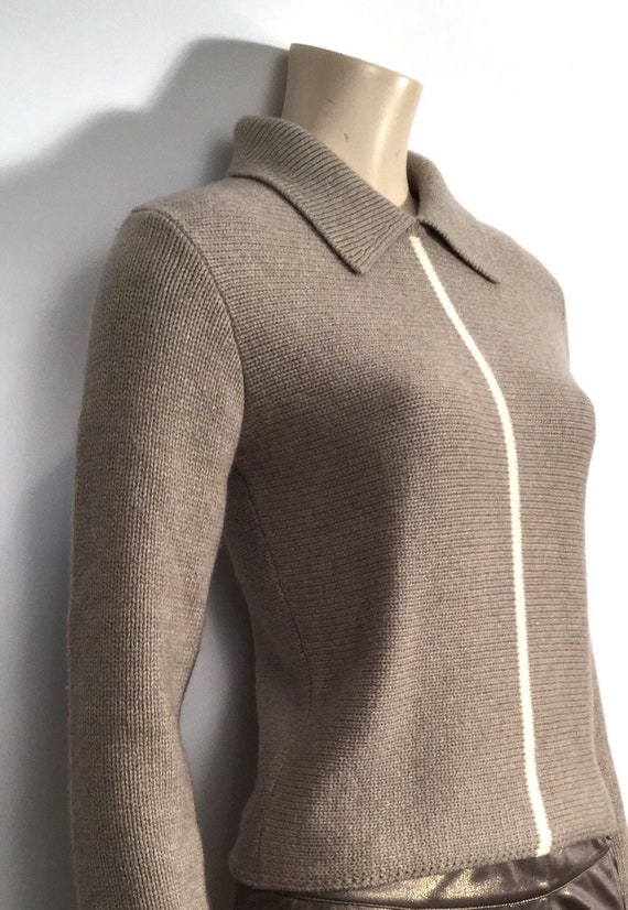 Vintage Chanel 99A 1999 Fall pullover collar wool… - image 3