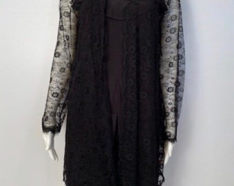 Vintage 01P 2001 Spring Chanel 2 Piece Set Black Spaghetti