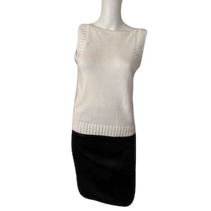 Vintage Chanel 99C white knit cotton short sleeve Blouse Top FR 42