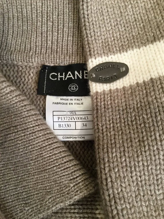 Vintage Chanel 99A 1999 Fall pullover collar wool… - image 4