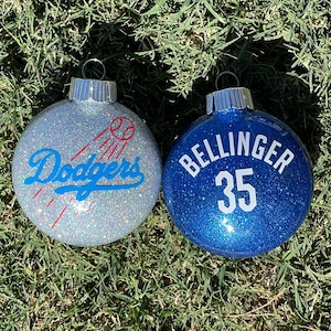 Los Angeles Dodgers Ornaments 2pc Bundle | Dodgers Ornaments | Dodgers Player Ornament | Custom Dodger Ornament | MLB Dodgers