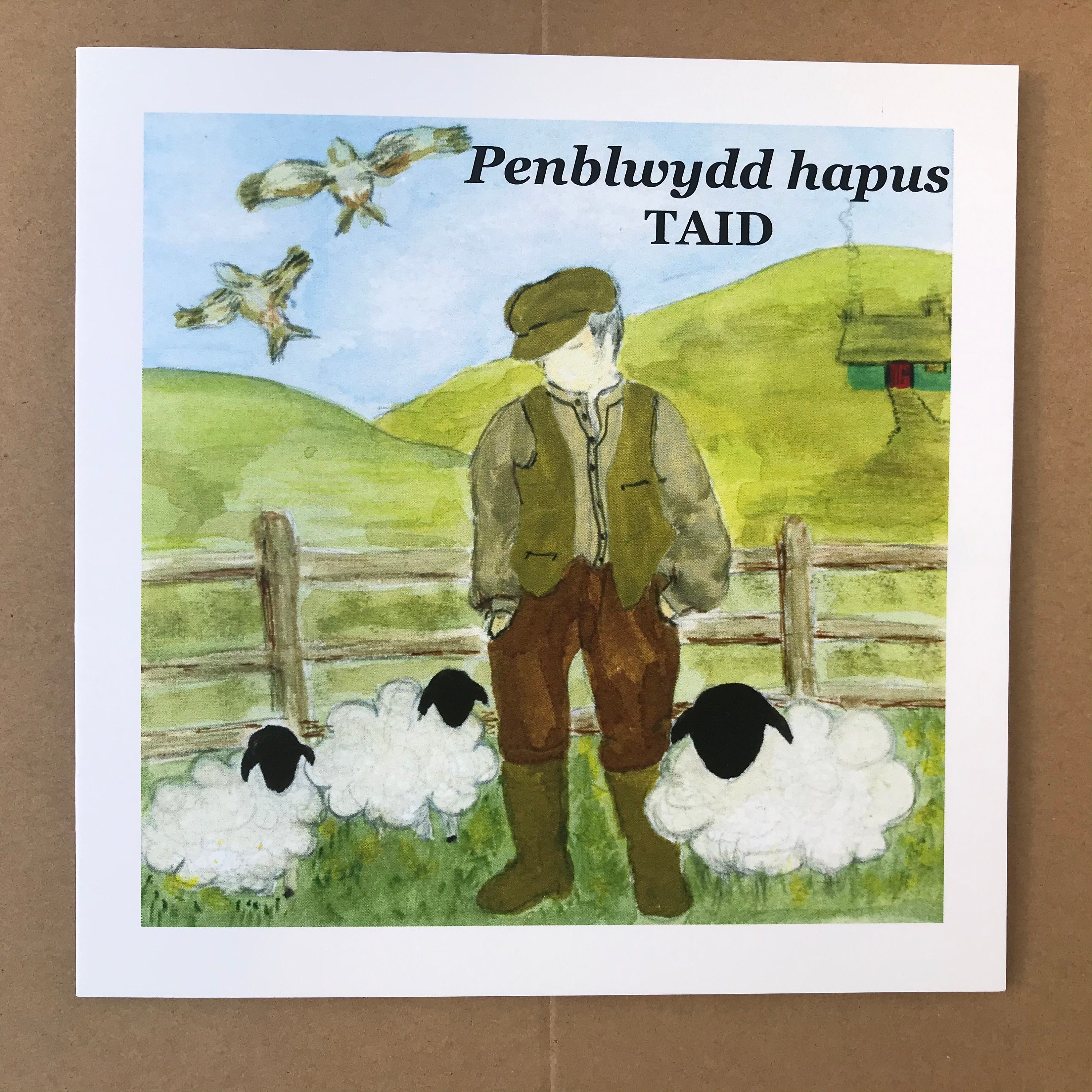 Welsh Grandfather Birthday Card – Gold Foil 'taid