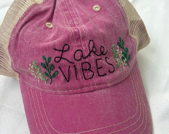 Like Vibes Handmade Embroidered Trucker style Baseball Hat