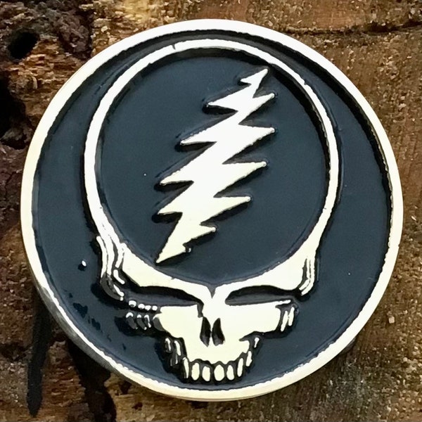 Grateful Dead Steal Your Face GDP vintage bronze belt buckle made by Pan-Galactic Sculpture