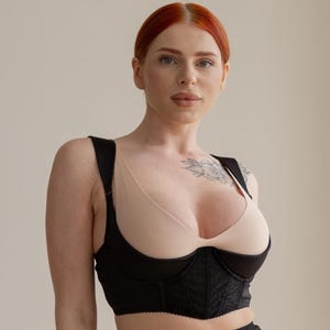 Luxurious Cupless bra with custom straps, Half cup Shelf bra, Shelf bra lingerie, Open cupless bra for large bust, Bra with support
