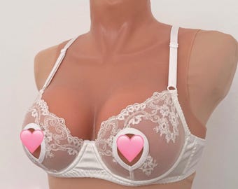Open crotched lingerie Peek a Boo bra and thong panties – Cut out lingerie Open cupless bra