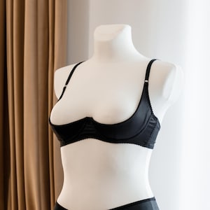 Shelf bra open, Cupless bra, Quarter cup bra with support for large bust, See through lingeries