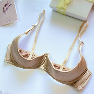 Satin cupless bra open lingeries, Shelf bra for large bust, open nipples bra quarter cup, cupless bra for big breast