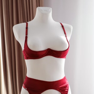 Shelf bra open cupless bra support, See through lingeries, Open crotched lingerie, Crotchles lingerie