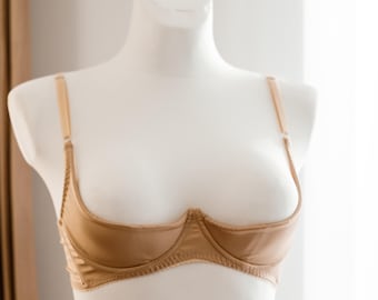 Shelf bra open White & Black, Bra Plus size, Quarter cup bra, Bra with support, half cup bra