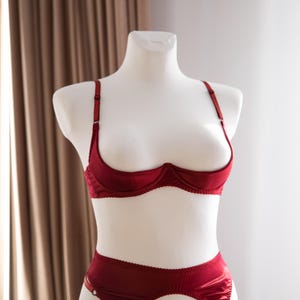 Shelf bra open cupless with support, Quarter cup bra for large bust, 1/4 cup bra, Half cup shelf bra support