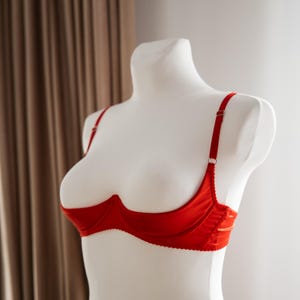Cupless bra Valentines gift, Shelf bra open cupless with support, Open crotched lingerie uncencered, Quarter cup bra for small bust
