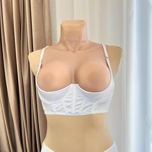 Open cupless corset bra Half cup shelf bra 1/4 cup, Open cupless bra for large bust shelf bra open with support, Corset bra, Shelf bra