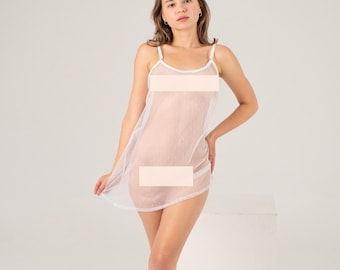 Lingerie see through, White sheer nightgown, See through night dress, Nightgown sheer dress, Night dress sheer camisole