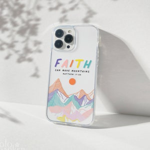Softcase Transparent Case with FAITH Phrase for iPhone X XR XS 11