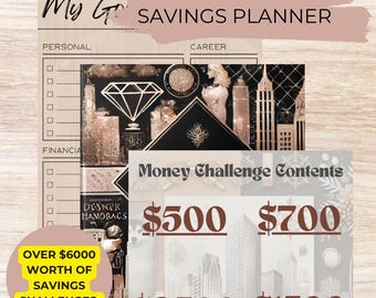 2025 Yearly Savings Planner - Budgeting Organizer, Debt Payoff, Money Challenge, Financial Goals Journal, Expense Tracker, Monthly Savings