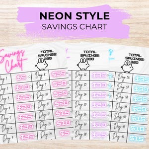 Saves Chart Printable Savings Chart - Digital Download to Track Your Goals - Etsy