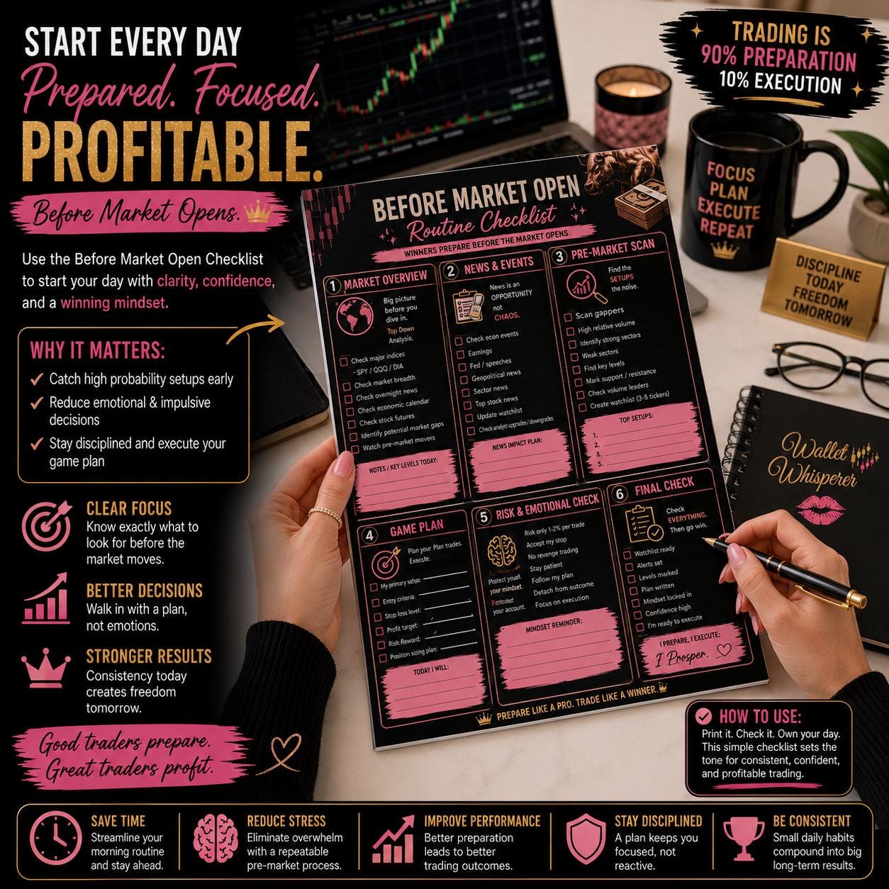 Trading Time Note Book Trading Journal Bundle for Options Traders | Daily Weekly Monthly ...