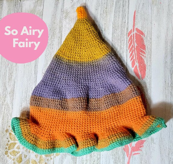 Crochet Cottage Witch Hat Fall Colors 