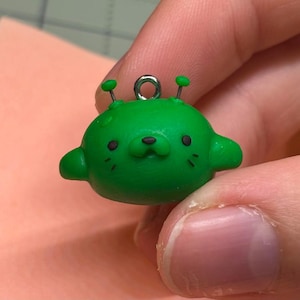 Alien Seal Kawaii Polymer Clay Charm Keychain Accessory