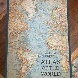 1963 National Geographic Atlas of the World in Beautiful Vintage Condition, Excellent Binding and Minimal Wear, Vintage Maps