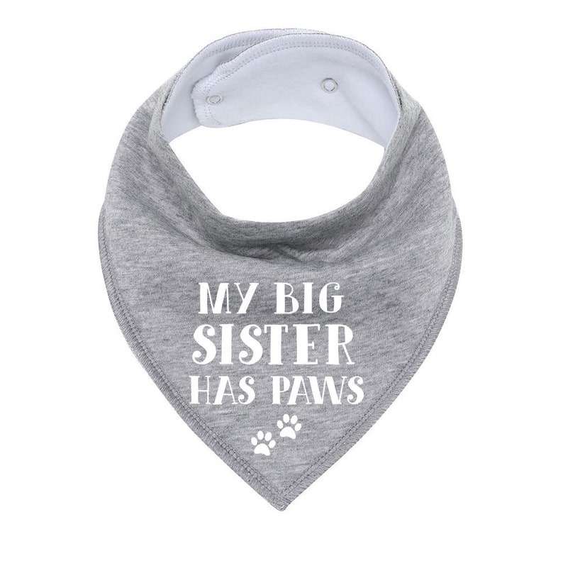Baby Bandana Bib I love my Big Sister cute heart