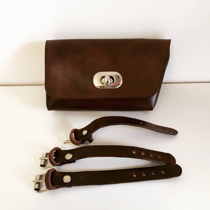 Leather frame bag for bicycle Leather tool bag Bike bag Etsy