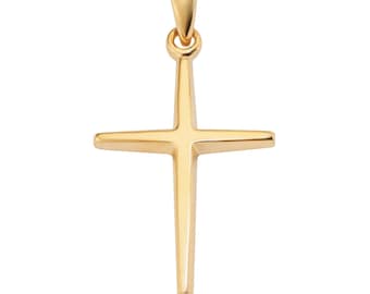 Cross Pendant / 14k Solid Gold Cross Pendant